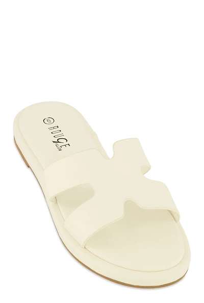H Band Open Toe Slide Sandals
