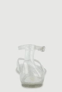 Jelly Buckle Strap Open Toe Thong Sandals