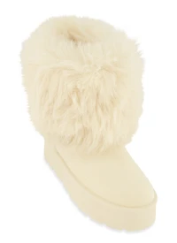 Faux Fur Platform Boots
