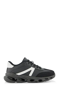 Womens Cut Out Sole Lace Up Sneakers,