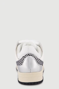 Chevron Color Blocked Lace Up Sneakers