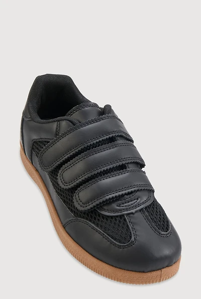 Womens Triple Velcro Strap Sneakers,