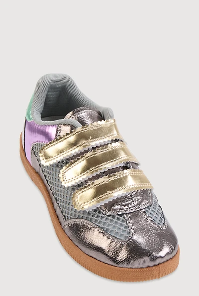 Womens Triple Velcro Strap Sneakers, Multi, Size 9