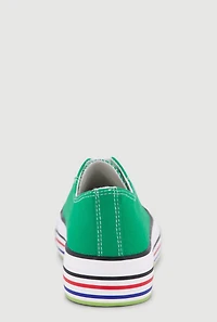 Low Top Lace Up Cap Toe Sneakers