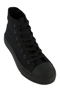 Canvas High Top Lace Up Sneakers