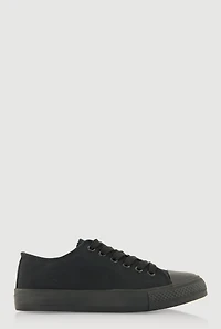Cap Toe Low Top Lace Up Sneakers