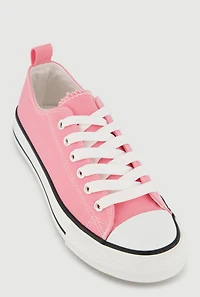 Cap Toe Low Top Lace Up Sneakers