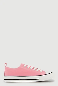 Cap Toe Low Top Lace Up Sneakers