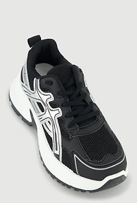 Lace Up Chunky Athletic Sneakers