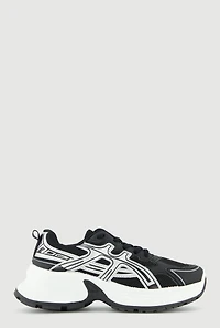 Lace Up Chunky Athletic Sneakers