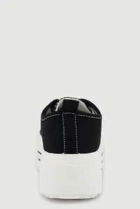 Lace Up Low Top Platform Sneakers