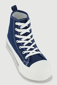 Lace Up High Top Platform Sneakers