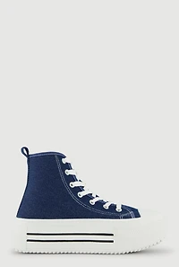 Lace Up High Top Platform Sneakers