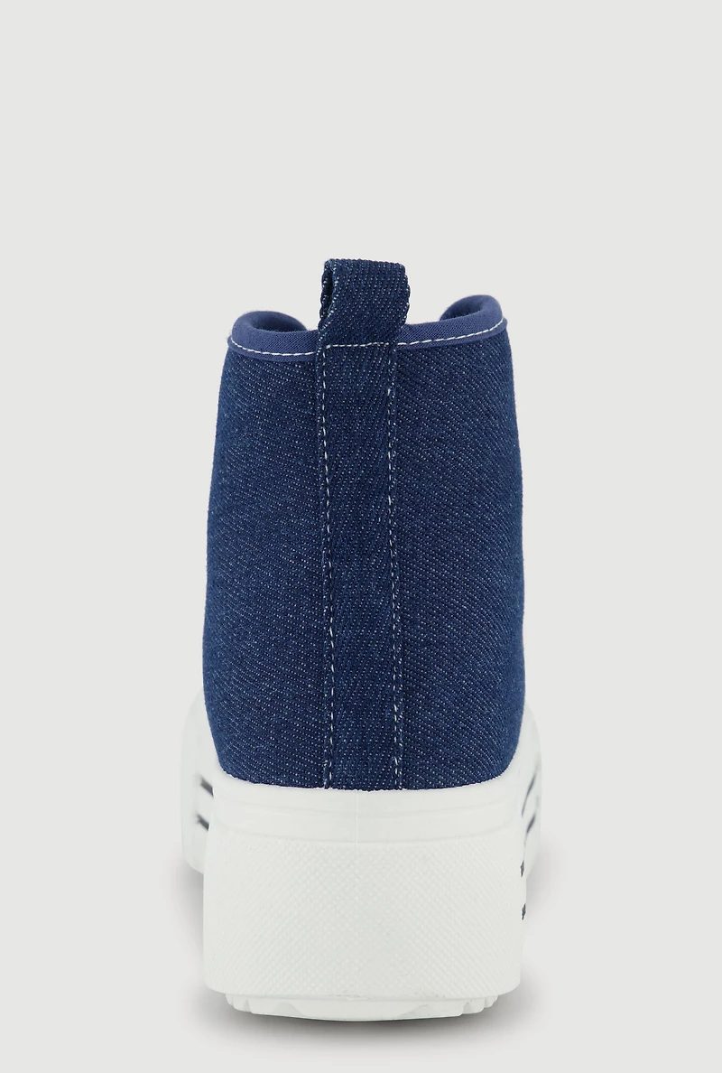 Lace Up High Top Platform Sneakers