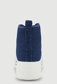 Lace Up High Top Platform Sneakers