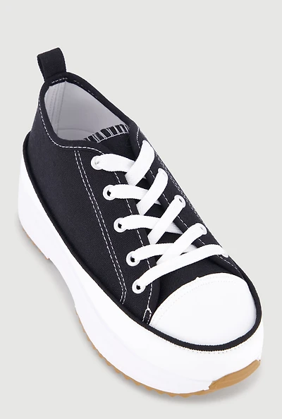 Chunky Platform Canvas Sneakers