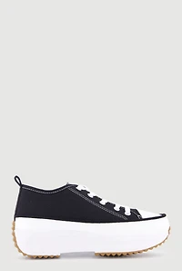 Chunky Platform Canvas Sneakers