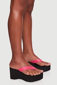 Platform Wedge Thong Sandals