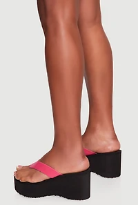Platform Wedge Thong Sandals