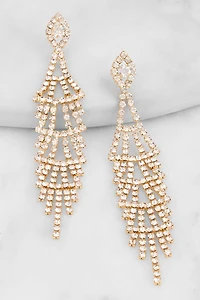 Rhinestone Chandelier Drop Earrings