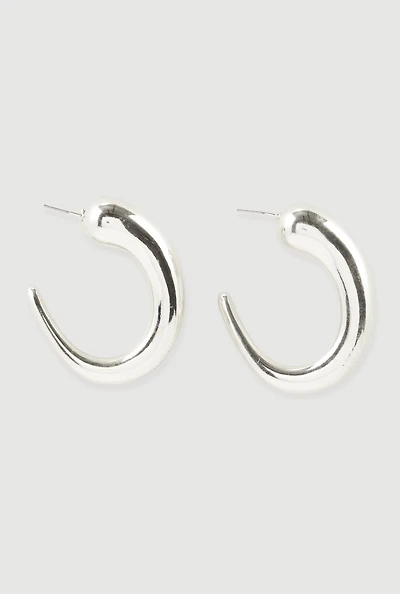 Metallic Sculptural Hook Earrings