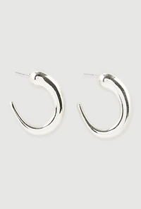 Metallic Sculptural Hook Earrings