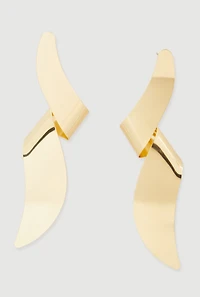 Metallic Sculptural Ribbon Earrings