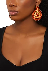 Cubic Zirconia Chandelier Drop Earrings