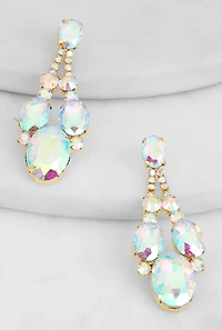 Cubic Zirconia Chandelier Earrings