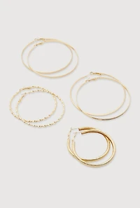 Assorted Hoop Earrings Set of 4