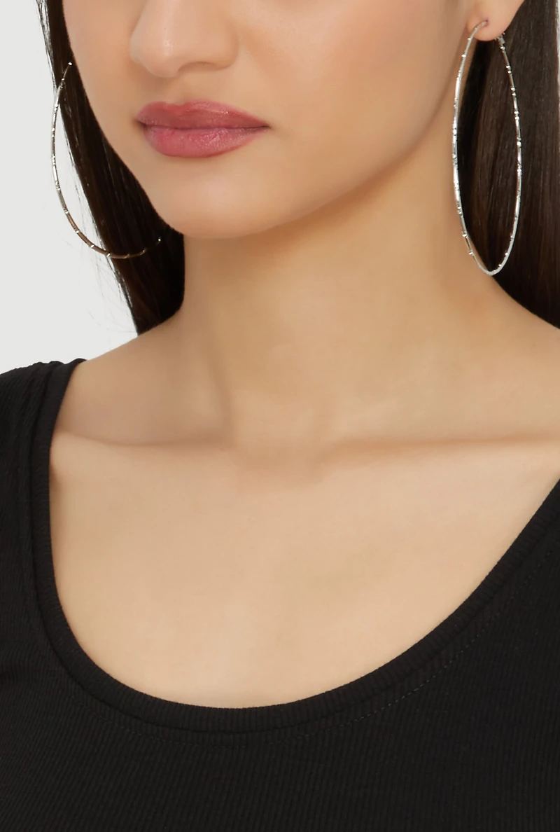 Assorted Hoop and Bow Stud Earrings Set of 9