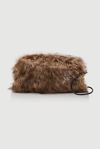 Faux Fur Hand Muff Crossbody Clutch Bag