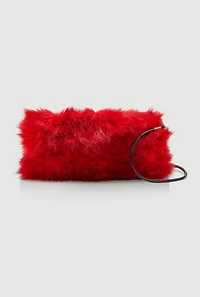 Faux Fur Hand Muff Crossbody Clutch Bag