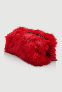 Faux Fur Hand Muff Crossbody Clutch Bag