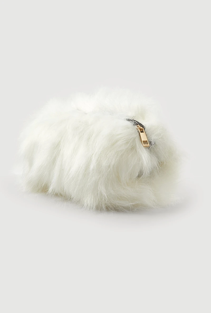 Faux Fur Convertible Muffler Clutch Bag