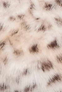 Animal Print Faux Fur Mini Tote Bag
