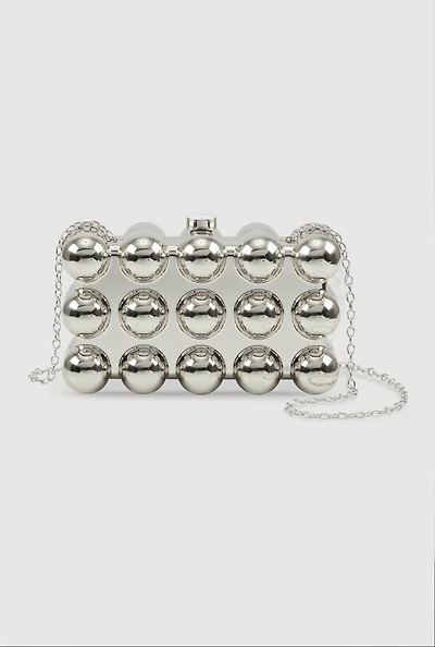 Bubble Metallic Clutch