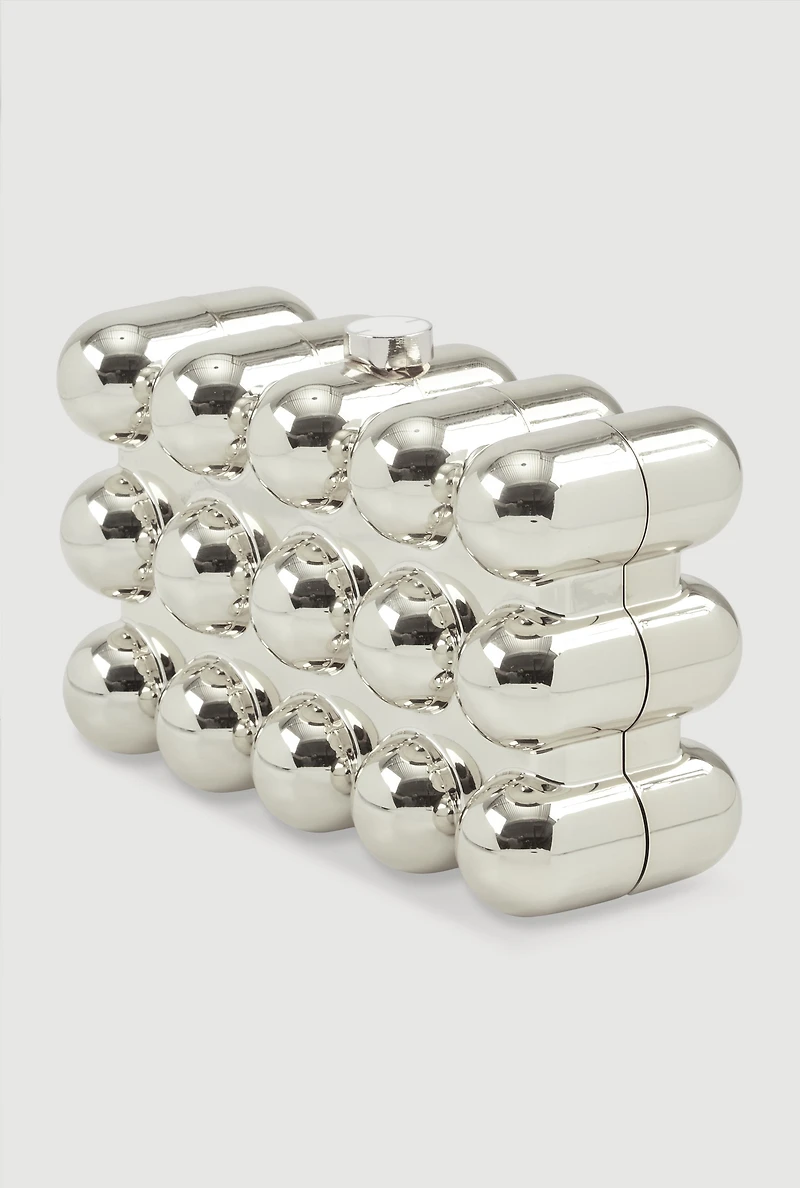 Bubble Metallic Clutch