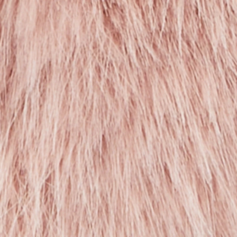 Faux Pearl Chain Detail Faux Fur Hobo Bag