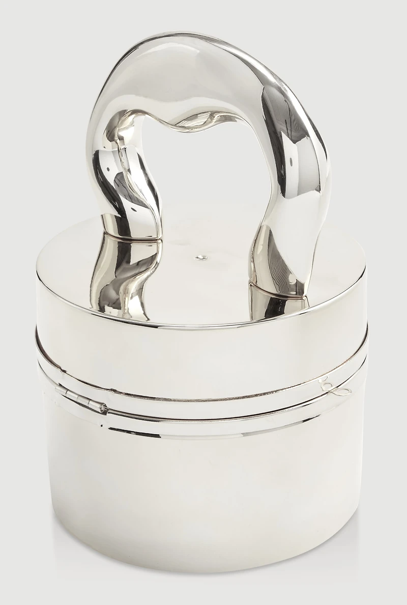 Metallic Cylinder Convertible Crossbody Bag