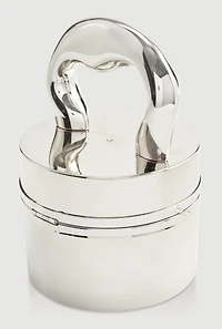 Metallic Cylinder Convertible Crossbody Bag