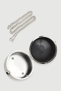 Metallic Cylinder Convertible Crossbody Bag