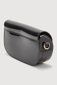 Womens Jelly Flap Buckle Crossbody Bag,