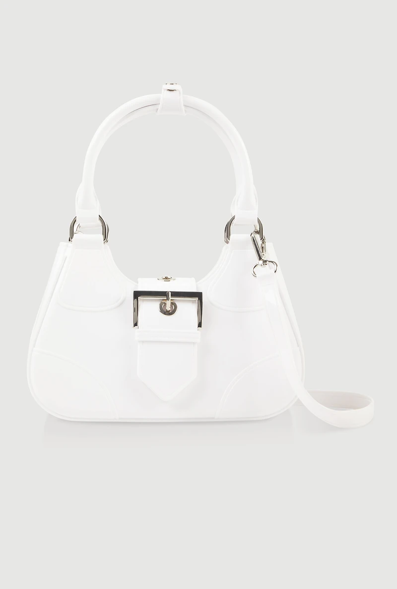 Buckle Strap Jelly Hobo Bag