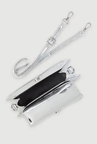 Metallic Top Handle Bag