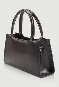 Buckle Detail Convertible Crossbody Handbag