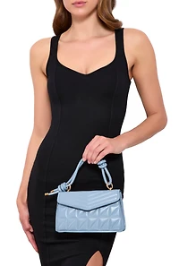 Chevron Quilted Flap Crossbody Handbag