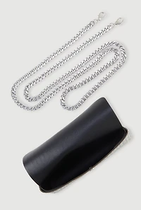 Rhinestone Envelope Clutch with Removable Strap