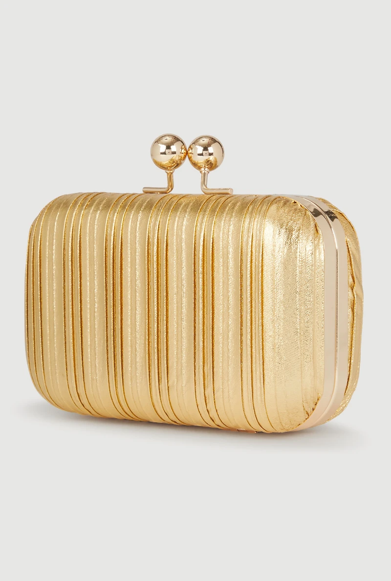 Kisslock Clutch with Removable Chain Strap