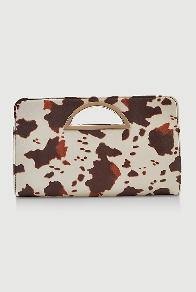 Cut Out Handle Clutch Bag